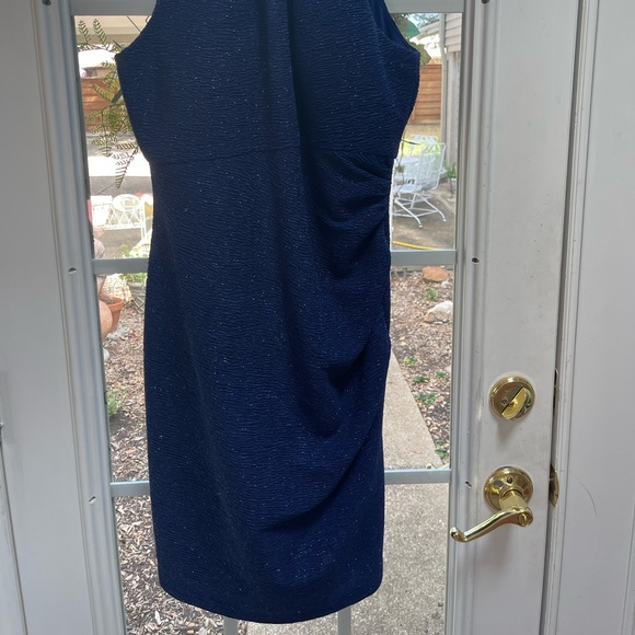 Eliza J Blue Sparkle Halter Neck Dress 8 - Picture 5 of 5